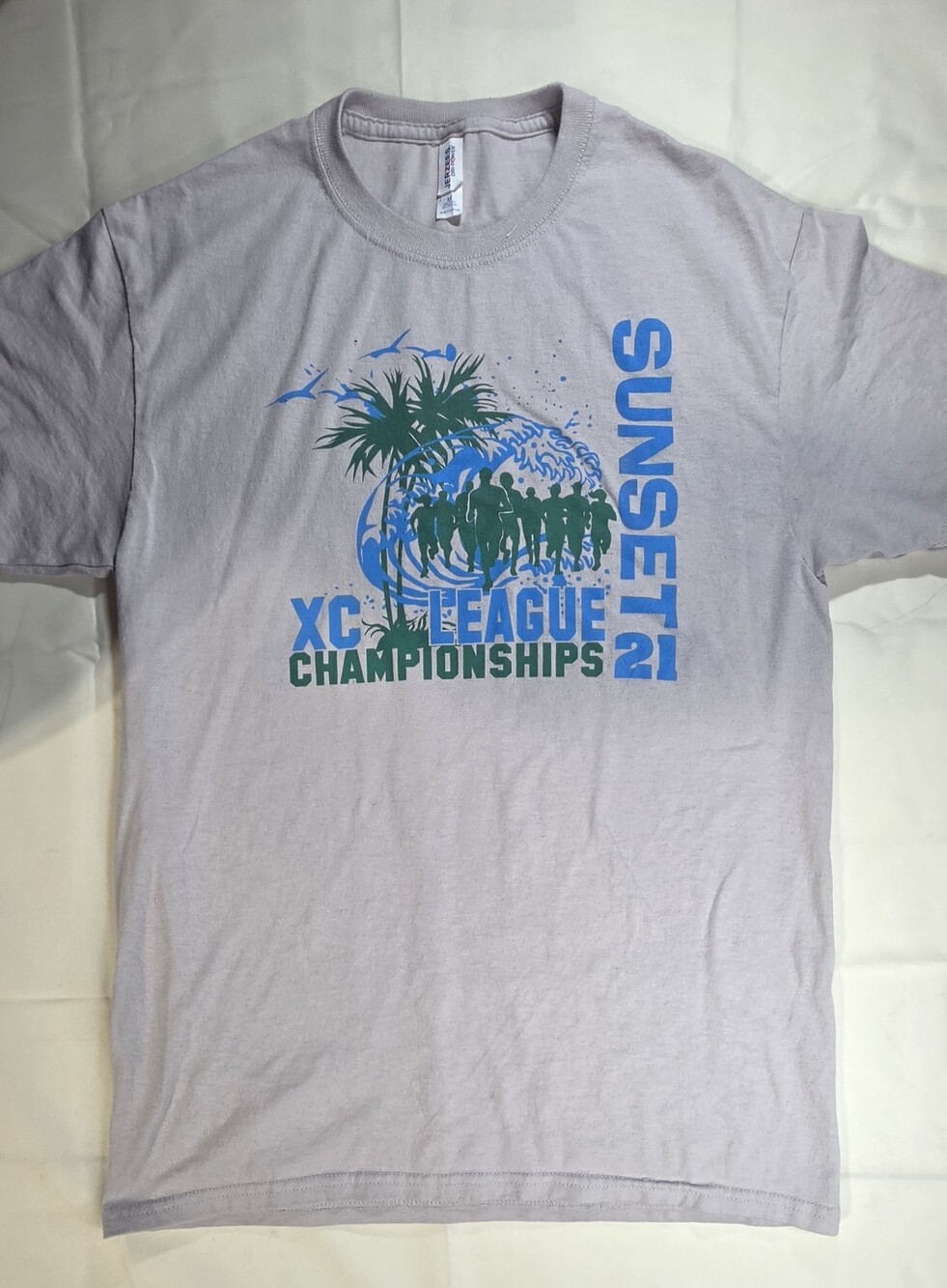 Jerzees Men's Vintage T-Shirt Sunset 21 Xc Size M League Championship Sku 0357